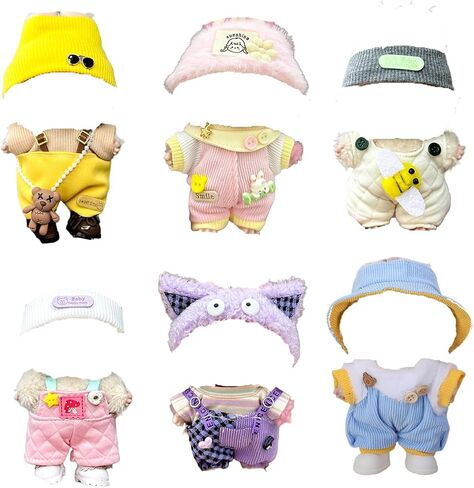 ملابس لـ Laboboo 17cm Dolls - 6 ملابس مجموعات مقابل 6.7 بوصة دمى ، ملابس أنيقة متميزة مع إكسسوارات للعب والعرض （لا دمية） (set1) in Kuwait