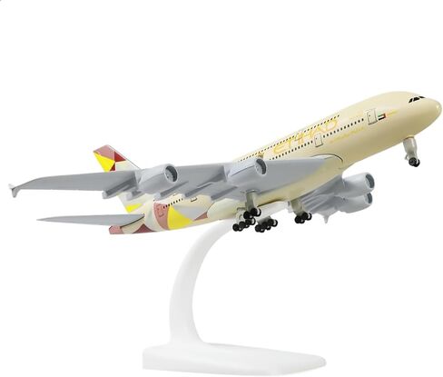 20cm Diecast Alloy 1/300 Scale Itihad Airlines A380 نموذج محاكاة نهائي جديد in Saudi Arabia