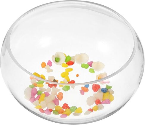 Sosoport 1set Decorative Glass Bowl with Gravel Round Fish Tank for Home Office Shop Premium Transparent Material for Vibrant Aquascaping for and Aquatic Plants in Saudi Arabia