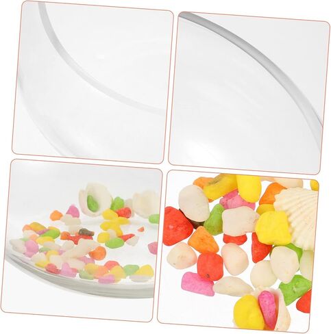 Sosoport 1set Decorative Glass Bowl with Gravel Round Fish Tank for Home Office Shop Premium Transparent Material for Vibrant Aquascaping for and Aquatic Plants in Saudi Arabia
