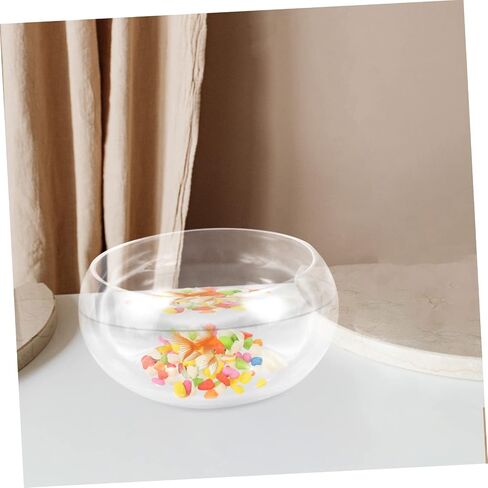 Sosoport 1set Decorative Glass Bowl with Gravel Round Fish Tank for Home Office Shop Premium Transparent Material for Vibrant Aquascaping for and Aquatic Plants in Saudi Arabia