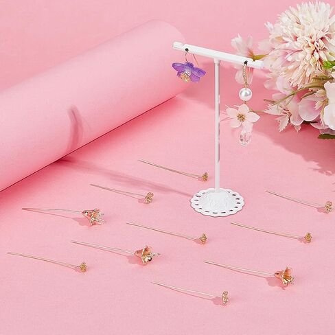 Beebeecraft 18Pcs 3 Styles Ball Head Pins Brass Flower Shape Eye Pin Real 18K Gold Plated Long Wire Needle Headpins Stick Pin for Jewelry Making Earrings Supplies DIY Craft Findings in Saudi Arabia