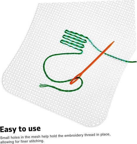 AUTSUPPL 4pcs Mesh Canvas Sheets Needle Mesh Sheets for Quilting Crafting Knitting Embroidery Squares in Kuwait