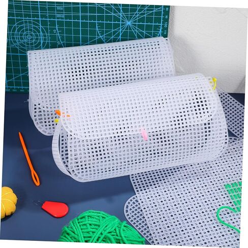 AUTSUPPL 4pcs Mesh Canvas Sheets Needle Mesh Sheets for Quilting Crafting Knitting Embroidery Squares in Kuwait