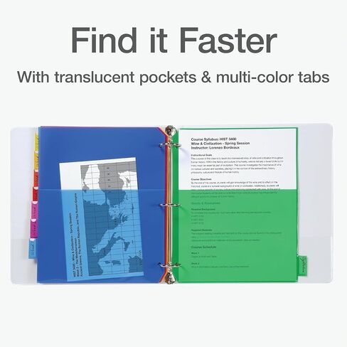 Oxford Plastic Binder Dividers, 8 Tab (Insertable Tab, 1 Set) in Saudi Arabia