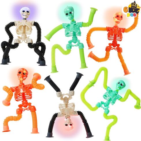 Joyin 6 PCS Halloween Pop Sensory Tube Tube Stready ، Glow in the Dark Fidget Toys for Halloween Party Tavor Goodie Bag Fillers ، Truff Telescopic Cup Cup Toys For Kids Gift in Saudi Arabia