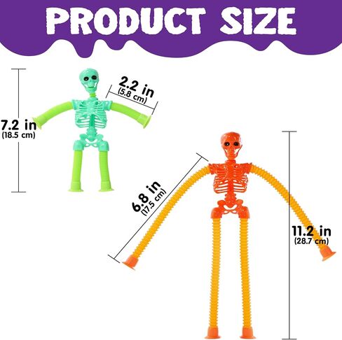 Joyin 6 PCS Halloween Pop Sensory Tube Tube Stready ، Glow in the Dark Fidget Toys for Halloween Party Tavor Goodie Bag Fillers ، Truff Telescopic Cup Cup Toys For Kids Gift in Saudi Arabia