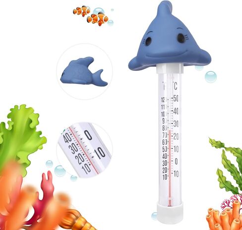 MUMTOP Floating Pool Thermometer, Large Number Easy Read Water Thermometer with String for Indoor Outdoor Swimming Pools, Spas, Hot Tubs and Ice Bath(Fish) in Saudi Arabia