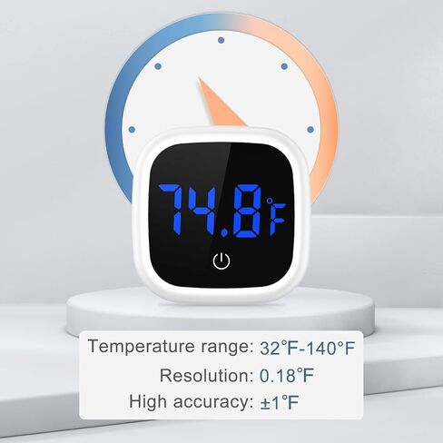 Upgraded Aquarium Thermometer, 2 Pack Digital Fish Tank Thermometer, Large LED HD Display ±0.1°F, Fahrenheit Tank Temperature Measurement for Fish, Axolotl, Turtle in Saudi Arabia