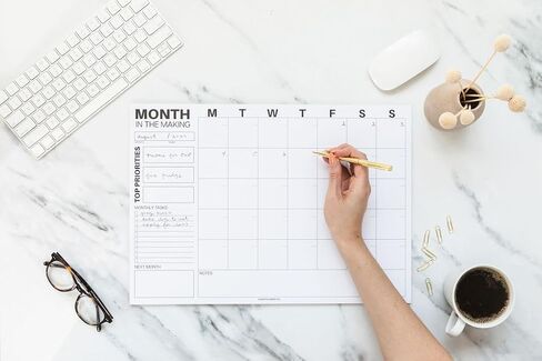 Undated Monthly Desk Pad Planner by Sorted Mind Co - 24 Tear-Off Sheets A3 Size - Premium Daily Planner for Students, Office & Home Organization - Time Blocking Productivity Pad in Saudi Arabia
