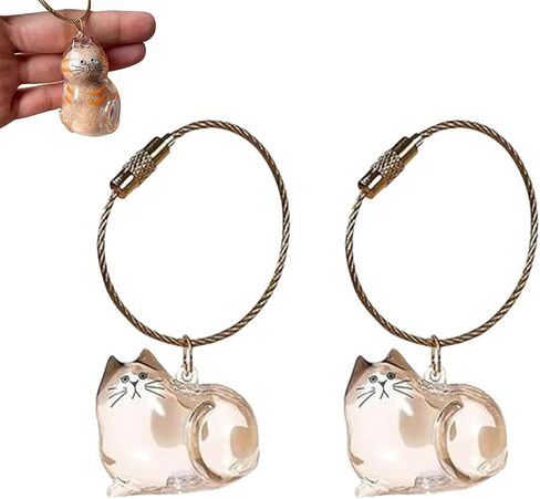 Pet Fur Memorial Keychain-Transparent cat Hair Keychain,Pendant for Cat & Dog Hair Collection -Animal Lovers Keepsake Gift in Saudi Arabia