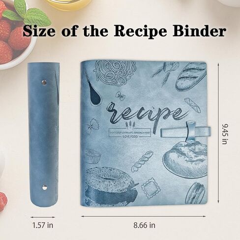 Recipe Binder, Recipe Book Binder with Plastic Sleeves, Blank Recipe Card Book to Write in Your Own Recipes (4" x 6" Recipe Cards & Category Tab) (Pink) in Kuwait