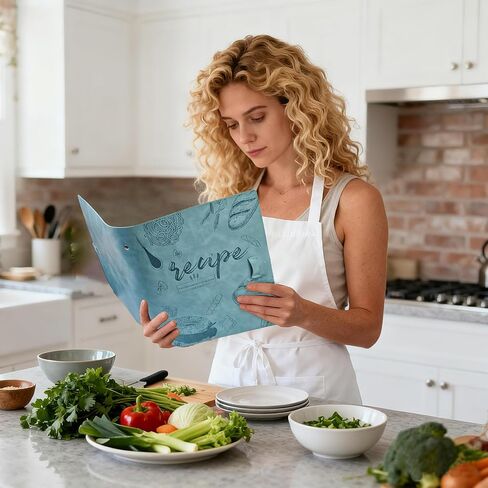 Recipe Binder, Recipe Book Binder with Plastic Sleeves, Blank Recipe Card Book to Write in Your Own Recipes (4" x 6" Recipe Cards & Category Tab) (Pink) in Kuwait