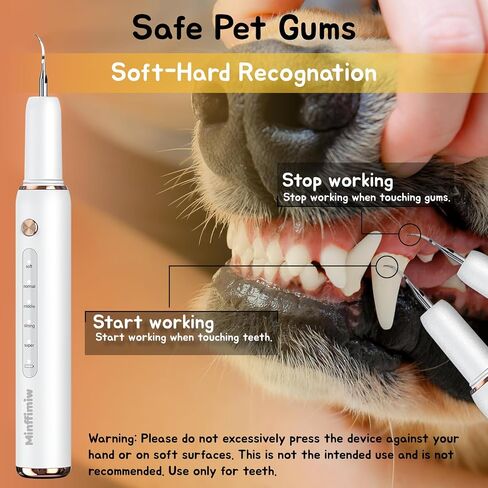 Dog Plaque and Tartar Remover - Electric Plaque Remover for Teeth with 5 Modes, LED Light, Safe and Low Noise Dog Teeth Cleaning Kit - Dental Care Tool for Pets in Saudi Arabia