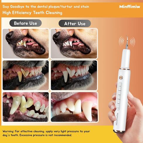 Dog Plaque and Tartar Remover - Electric Plaque Remover for Teeth with 5 Modes, LED Light, Safe and Low Noise Dog Teeth Cleaning Kit - Dental Care Tool for Pets in Saudi Arabia