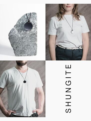 Keled Rocks Shungite Pendant Necklace Raw Stone in Saudi Arabia