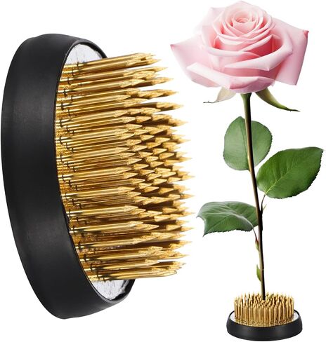Flower Frog Ikebana Kenzan,2 Inch Stainless Steel Floral Stem Holders with Non Slip Rubber Base&Brass Needles,Professional Flower Arranging Tools for Vase,Bouquet,and DIY Crafts in Kuwait