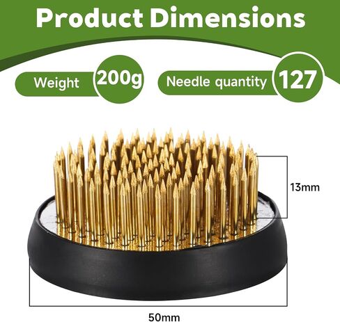 Flower Frog Ikebana Kenzan,2 Inch Stainless Steel Floral Stem Holders with Non Slip Rubber Base&Brass Needles,Professional Flower Arranging Tools for Vase,Bouquet,and DIY Crafts in Kuwait