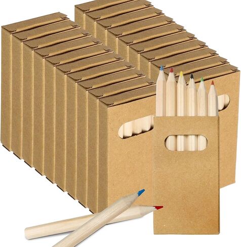Zorfeter 10 Pack 3.5 Inch Mini Colored Pencils, 6 Per Pack Portable Short Fat Pre-Sharpened Bulk Pencils 6 Colors for Painting/Classroom School Supplies(60PCS) in Saudi Arabia
