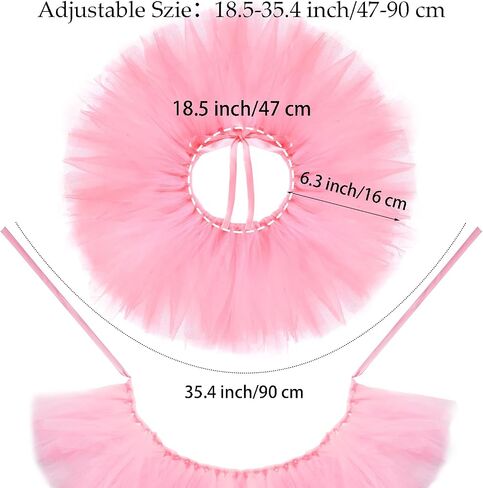 2 Pcs Dog Tutu Dress with Pearl Crown for Small Medium Pet Cat Dog Halloween Costume Dress for Ballet Birthday Party Wedding Photo Prop in Saudi Arabia