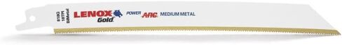 LENOX Tools 21069618GR Gold Power Arc Reciprocating Saw Blade, For Medium Metal, Sheet Metal Cutting, 6-inch, 18 TPI, 5-Pack in Saudi Arabia