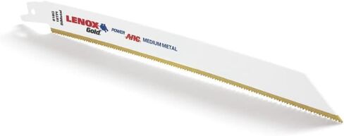 LENOX Tools 21069618GR Gold Power Arc Reciprocating Saw Blade, For Medium Metal, Sheet Metal Cutting, 6-inch, 18 TPI, 5-Pack in Saudi Arabia