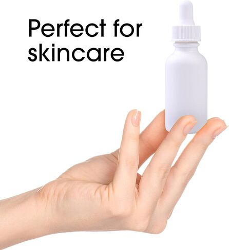 Focus Nutrition 12 Pink Coated 1 oz Glass Boston Round Dropper Bottles For Essential Oils, Aromatherapy and Skin Care in Kuwait