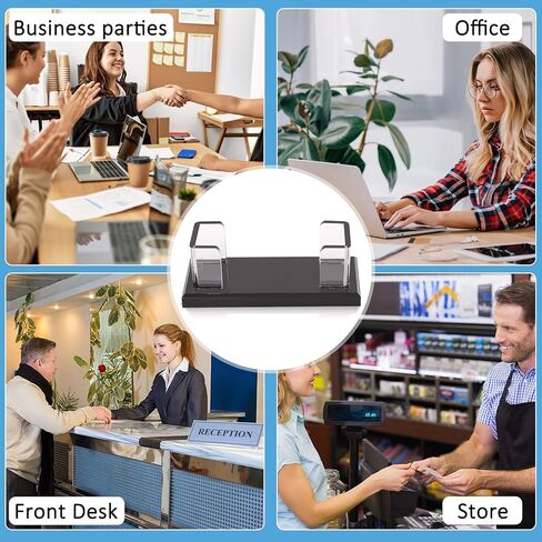 2 Pack Business Card Holder for Desk, Multiple Business Card Holders, Acrylic Business Card Display Stand for Office, Home, Restaurant, Exhibition in Saudi Arabia