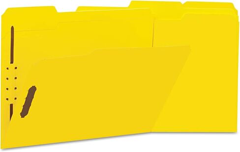 Universal UNV13524 1/3 CUT TAB LETTER SIZE Deluxe Deluxe TOP TOP مجلدات مع السحابات - الأصفر (50/صندوق) in Saudi Arabia