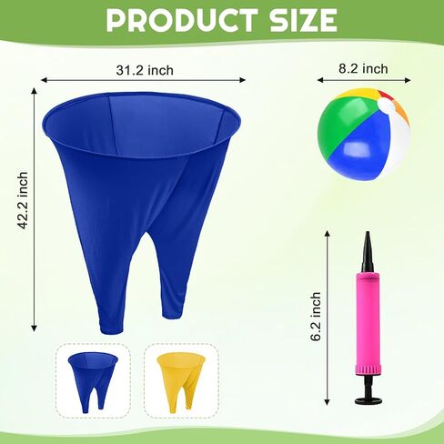 Granny Pants Outdoor Games for Adults and Family with 8 Bouncy Balls and 1 Air Pump (Random Colors) 2 Pack Color Mixing Oversize Granny Pant Yard Game Giant Pants Games for Outdoor Game in Saudi Arabia