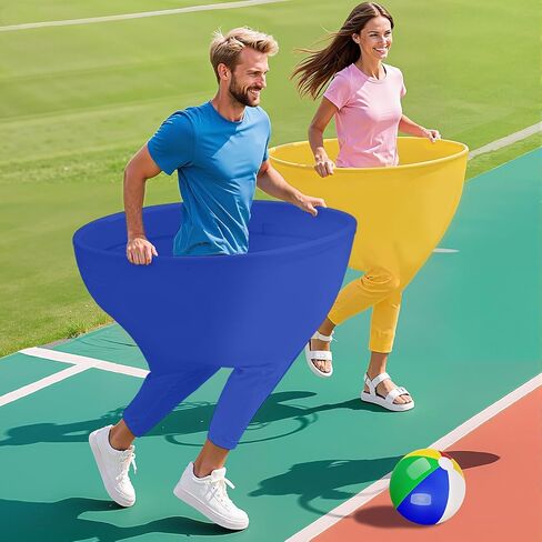 Granny Pants Outdoor Games for Adults and Family with 8 Bouncy Balls and 1 Air Pump (Random Colors) 2 Pack Color Mixing Oversize Granny Pant Yard Game Giant Pants Games for Outdoor Game in Saudi Arabia