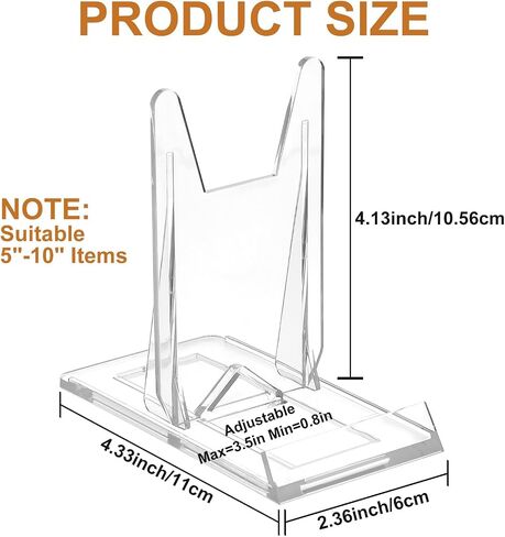 30 Pack Book Display Stand Easel Collector Stand Adjustable Clear Display Holder Thickened Comic Book Holder Clear Easel Plate for Home Office Back to School Album CD Magazine Postcard Artworks in Saudi Arabia