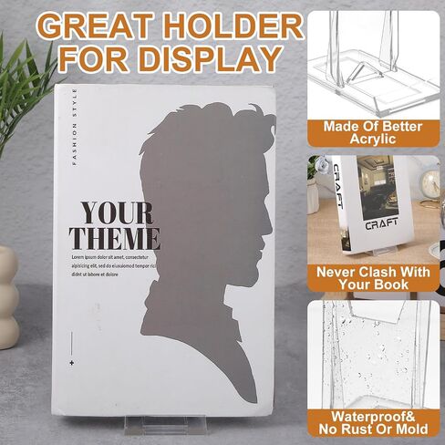 30 Pack Book Display Stand Easel Collector Stand Adjustable Clear Display Holder Thickened Comic Book Holder Clear Easel Plate for Home Office Back to School Album CD Magazine Postcard Artworks in Saudi Arabia