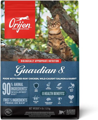 ORIJEN Guardian 8 Grain Free High Protein Premium Dry Cat Food 4lb Bag in Kuwait
