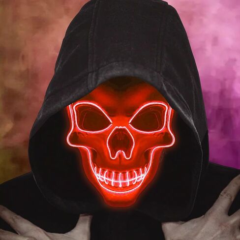 Halloween Scary Mask Light Up Mask for Party Favor Supplies with 3 Modes in Saudi Arabia