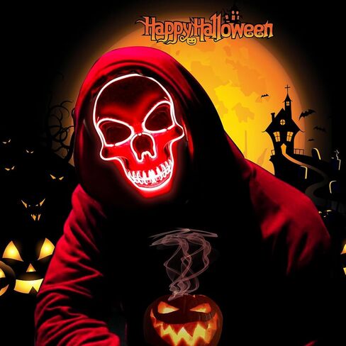 Halloween Scary Mask Light Up Mask for Party Favor Supplies with 3 Modes in Saudi Arabia