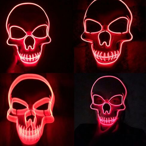 Halloween Scary Mask Light Up Mask for Party Favor Supplies with 3 Modes in Saudi Arabia