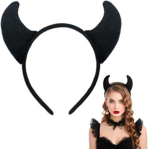 C-ZOFEK Unisex Cosplay Horns Headband Cow Bull Devil Headwear Cute Neko Halloween Accessories in Saudi Arabia