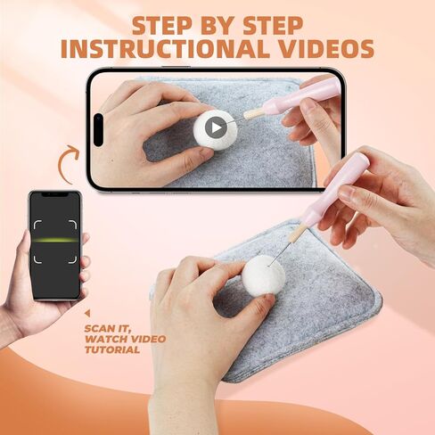 طقم التورط الإبرة Iptek ، 6 قطع القطط التي تصنع طقم مبتذات الإبرة الصوفية مع تعليمات ، ومجموعات التلبيس للمبتدئين ، ومبتدئين إبرة كيت ، ومجموعة الصوف (6 قطط حزمة) in Kuwait