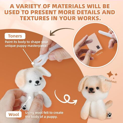 طقم التورط الإبرة Iptek ، 6 قطع القطط التي تصنع طقم مبتذات الإبرة الصوفية مع تعليمات ، ومجموعات التلبيس للمبتدئين ، ومبتدئين إبرة كيت ، ومجموعة الصوف (6 قطط حزمة) in Kuwait