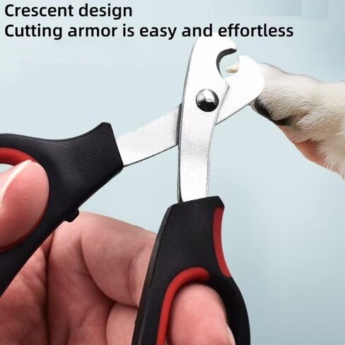 Title Crescent Shaped pet Nail Clippers with File&pet Claw Grinder - Sharp, Comfortable, Safe and Convenient, Small cat and Dog Nail Care Tool (Black) in Saudi Arabia