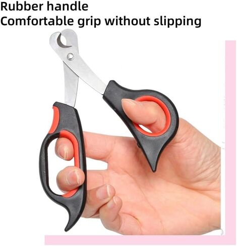 Title Crescent Shaped pet Nail Clippers with File&pet Claw Grinder - Sharp, Comfortable, Safe and Convenient, Small cat and Dog Nail Care Tool (Black) in Saudi Arabia