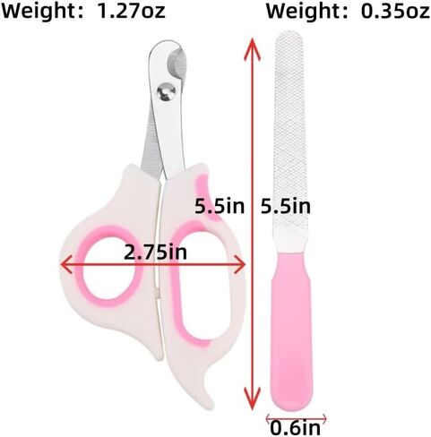 Title Crescent Shaped pet Nail Clippers with File&pet Claw Grinder - Sharp, Comfortable, Safe and Convenient, Small cat and Dog Nail Care Tool (Black) in Saudi Arabia