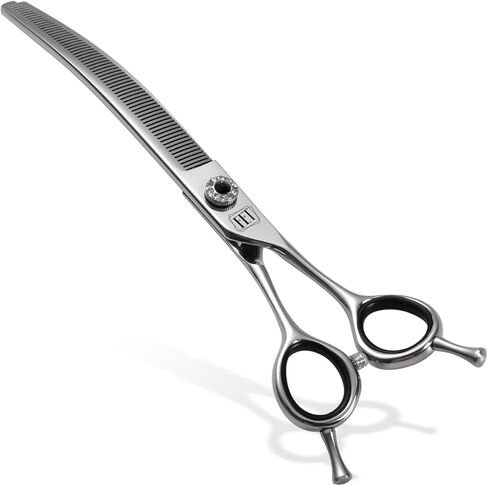 Dog Grooming Scissors: 7.0 inch Professional Pet Curved Thinning Shears Made Of Japanese 440C Advanced Stainless Steel for Dogs Cats and Other Pets in Kuwait