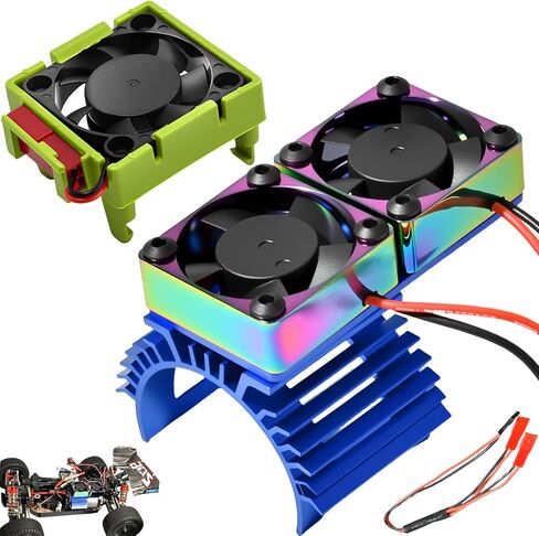 36 مم مروحة مروحة الحرارة 28000PRM استبدال #3340 مع مروحة تبريد المحرك RC 36 مم VXL-3S ESC بالارتداد الحراري لمدة 1/8 1/10 TRAXXAS ROSTLER HSP HPI WLTOY TAMIYA REDCAT PRO-LINE 540 550 MOTOR (الأرجواني ، الأحمر) in Saudi Arabia