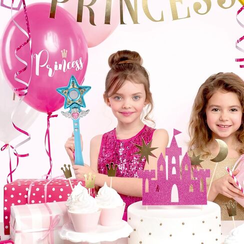 Toyandona Kids Princess Led Star Fairy Stick Party Favor Girl Dress-Up Accessor Fight-Up Fairy Fairy Wand Stick toy للاحتفالات بعيد الميلاد وحفلات الأزياء عيد الميلاد in Kuwait