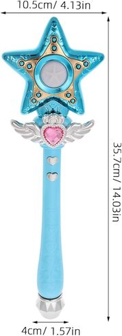 Toyandona Kids Princess Led Star Fairy Stick Party Favor Girl Dress-Up Accessor Fight-Up Fairy Fairy Wand Stick toy للاحتفالات بعيد الميلاد وحفلات الأزياء عيد الميلاد in Kuwait