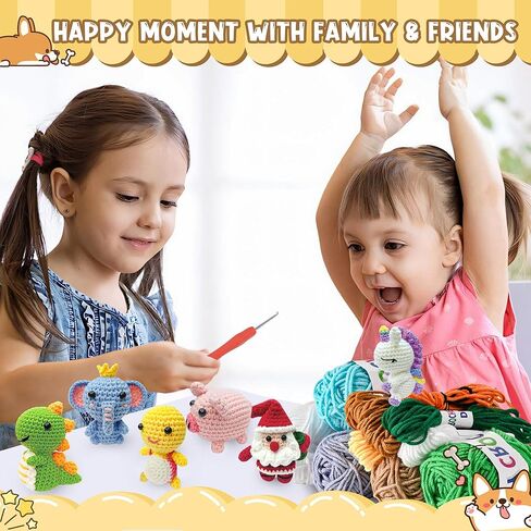 6pcs Crochet Kit للمبتدئين ، 2026 مجموعة الحياكة مع دروس فيديو خطوة بخطوة ، مجموعة Crochet Animals Kit Kit Crochet Kit للبالغين in Saudi Arabia