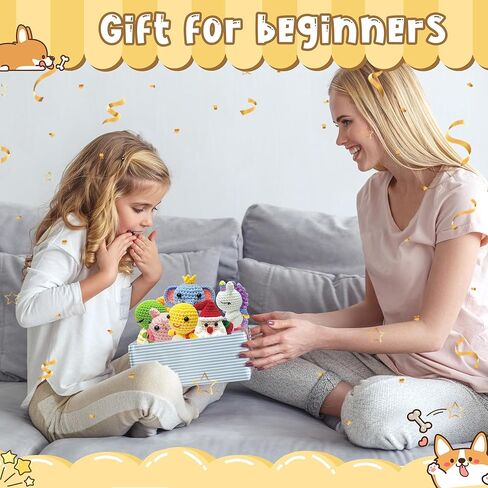 6pcs Crochet Kit للمبتدئين ، 2026 مجموعة الحياكة مع دروس فيديو خطوة بخطوة ، مجموعة Crochet Animals Kit Kit Crochet Kit للبالغين in Saudi Arabia