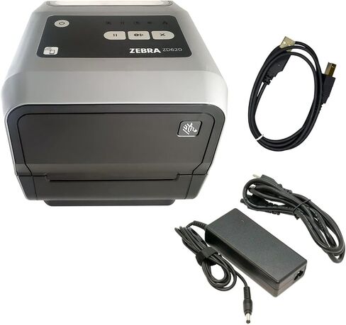 Zebra ZD620T 300 DPI طابعة سطح المكتب الحرارية - Ethernet ، Bluetooth ، Serial ، Connectivity USB - 6 IPS ، عرض الطباعة 4 في ، طابعة تسمية الباركود ZD620 - ZD62043 -T01F00EZ YKGAV (متجدد) in Kuwait